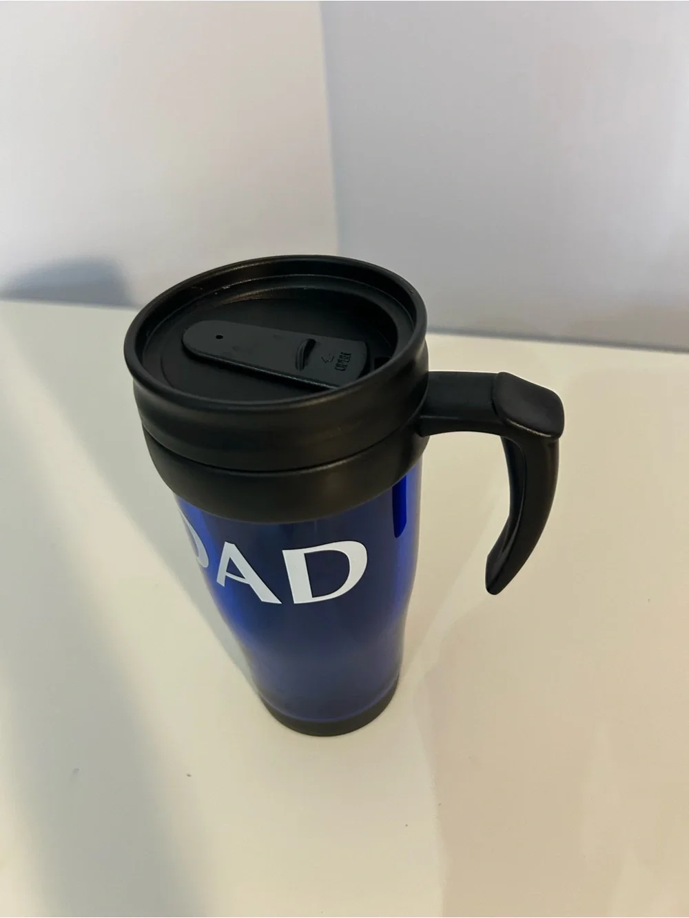 DAD Blue Travel Mug with Handle
